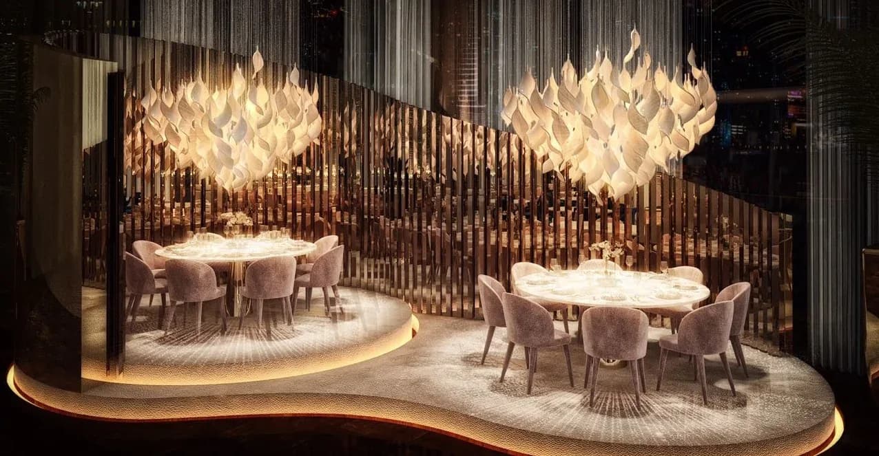 Burj Khalifa Restaurant — Restaurant interior by Rectangle Interiors, Downtown Dubai