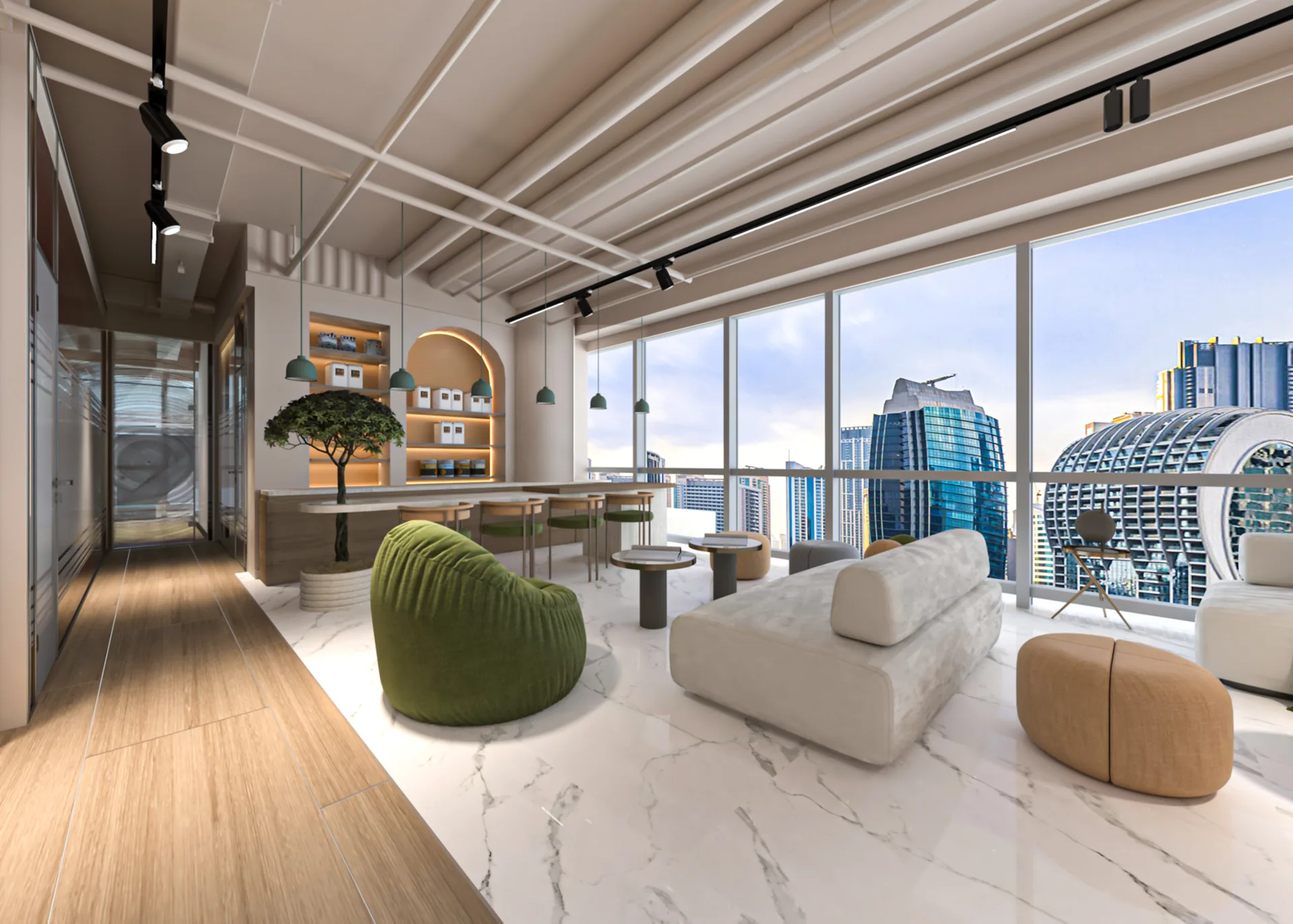 Habstone Real Estate — Office interior by Rectangle Interiors, Dubai Media City