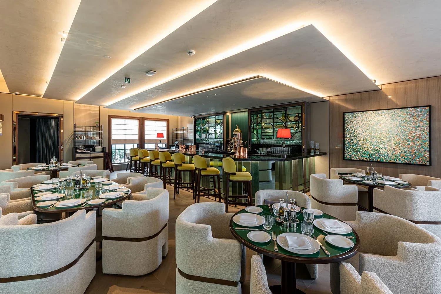Signor Sassi — Restaurant interior by Rectangle Interiors, St. Regis Gardens, The Palm Jumeirah, Dubai