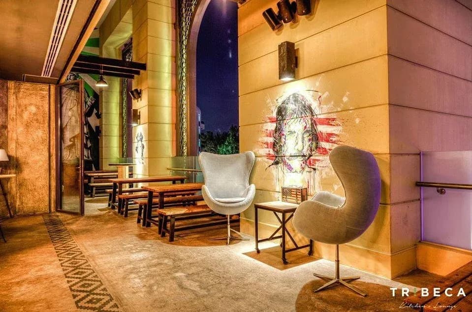 Trebica Lounge — Restaurant interior by Rectangle Interiors, JBR