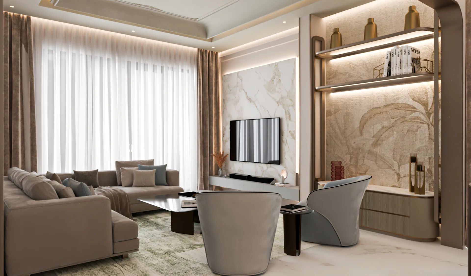 Villa Community — Villa interior by Rectangle Interiors, Dubai South