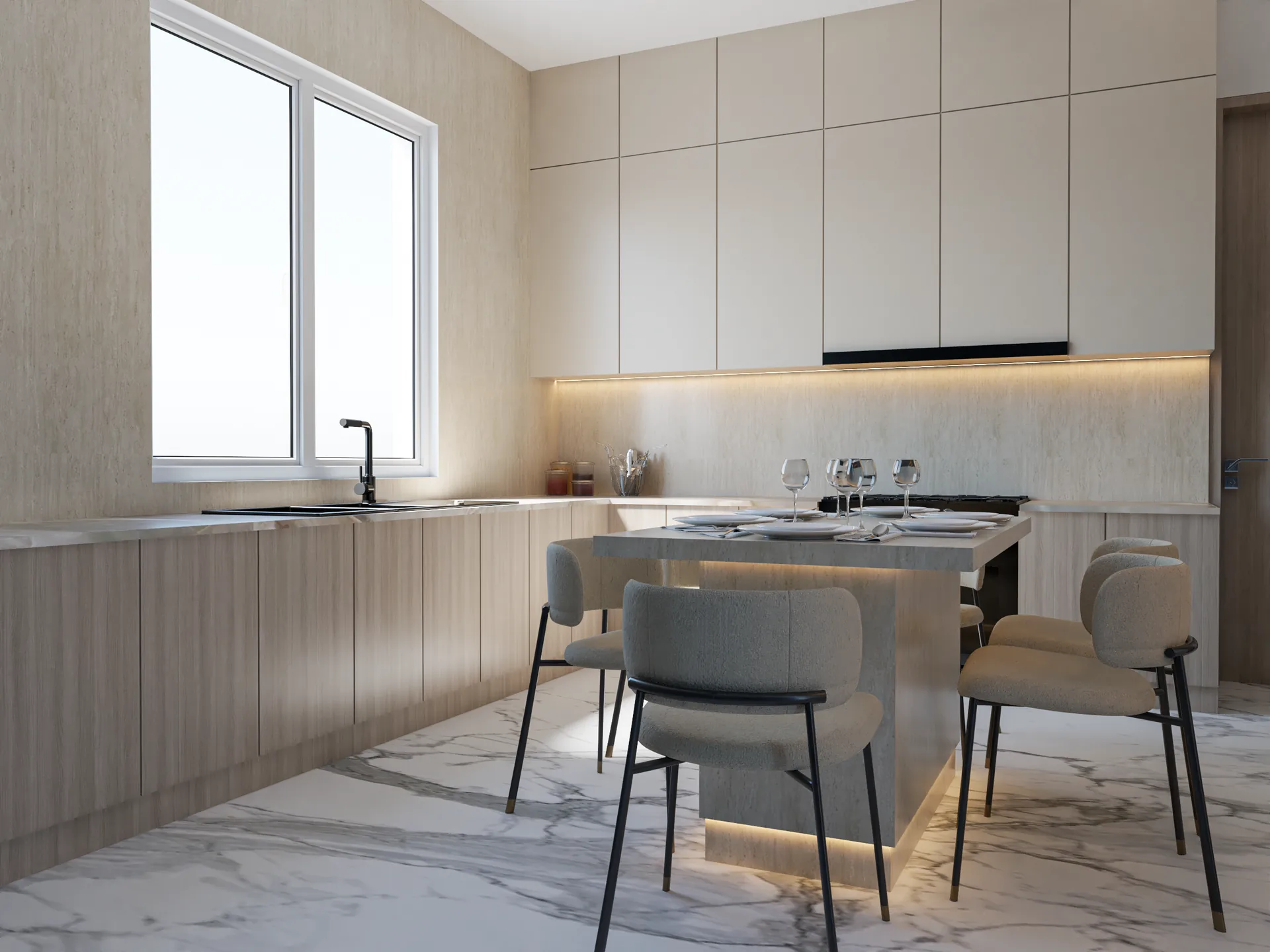 Kitchen Interior Design in Dubai by Rectangle Interiors
