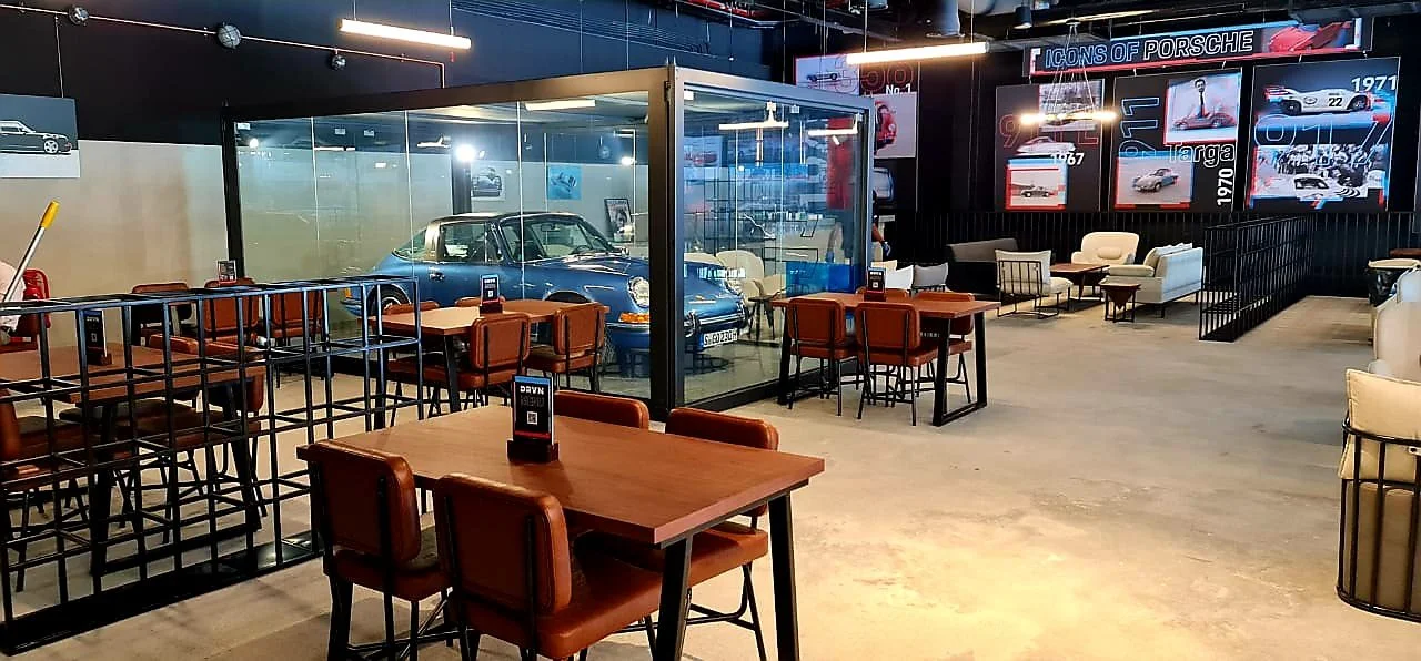 cafe interior design wooden furniture