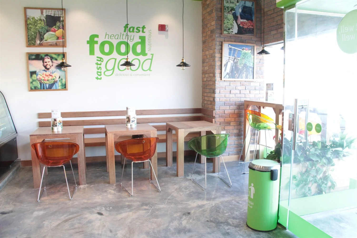 restaurant interior design neon lighting or usage